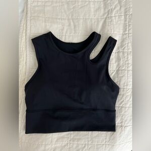 Lululemon High Neck Sports Bra/Top, Black, Like New-Never Worn